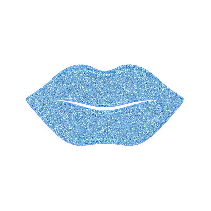 IDC Hydrogel Glitter Lip Patches Μάσκα Επίθεμα Χειλιών με Υδατικό τζελ & Γκλίτερ 1 pair 6gr Μπλε