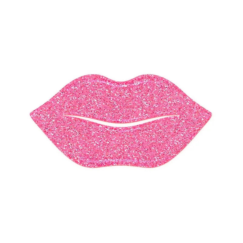 IDC Hydrogel Glitter Lip Patches Μάσκα Επίθεμα Χειλιών με Υδατικό τζελ & Γκλίτερ 1 pair 6gr Ροζ