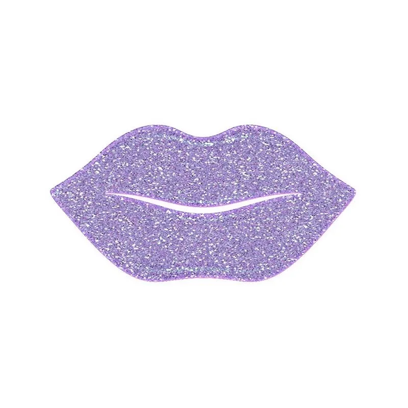 IDC Hydrogel Glitter Lip Patches Μάσκα Επίθεμα Χειλιών με Υδατικό τζελ & Γκλίτερ 1 pair 6gr Μωβ