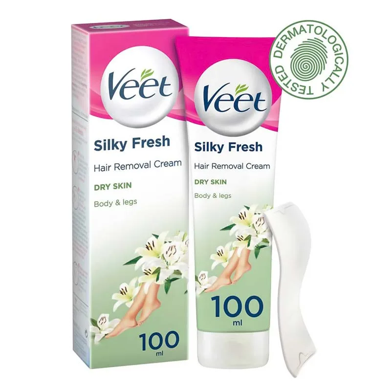 Veet Silky Fresh Αποτριχωτική Kρέμα Σώματος και Ποδιών για Ξηρό δέρμα 100ml