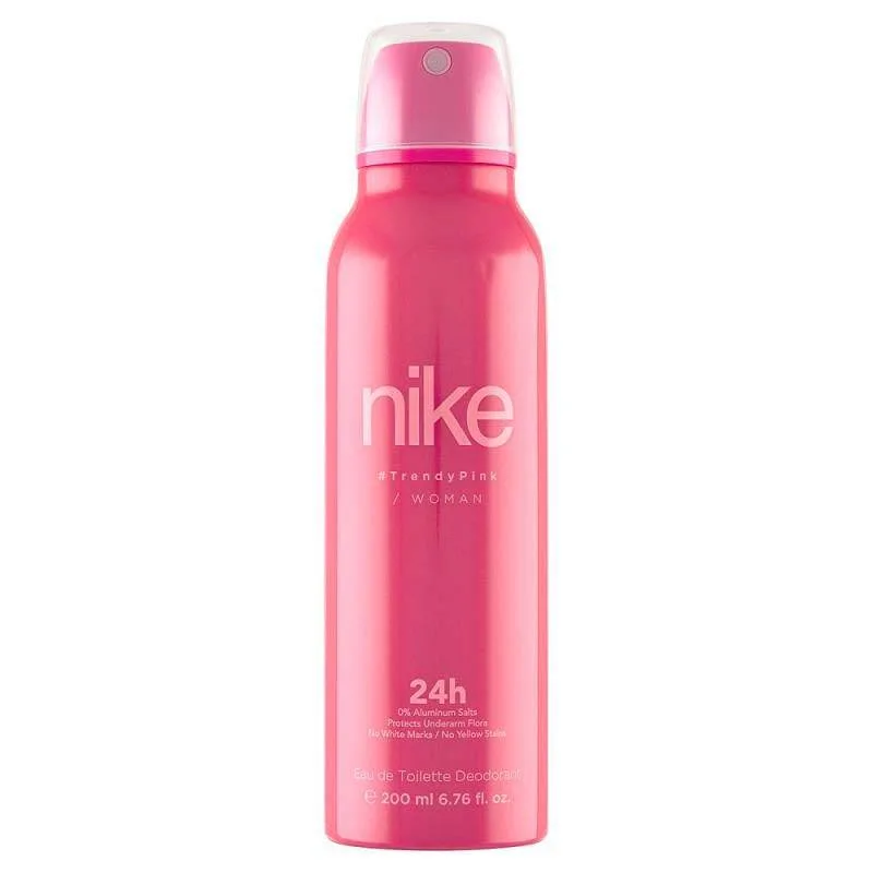 nike Perfumes Trendy Pink Woman Deodorant Spray 0% Aluminium Salts No White Marks No Yellow Stains Αποσμητικό Σπρέι 200ml