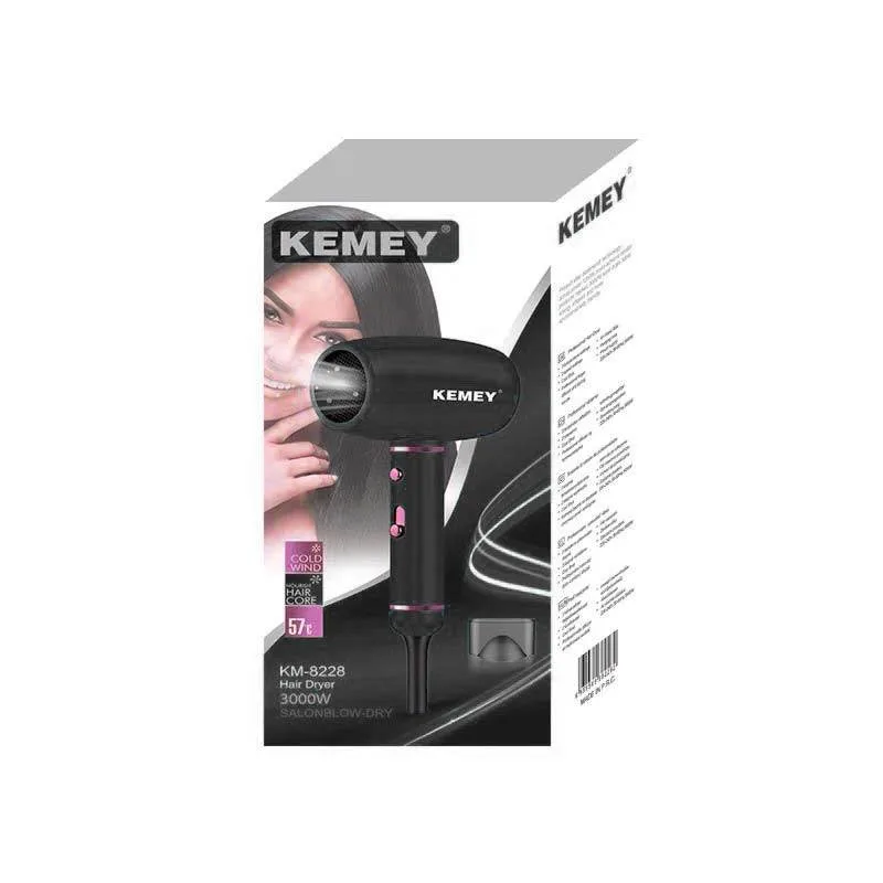 Kemei Hair Dryer Travel Size KM-8828 Πιστολάκι Μαλλιών 3000W Μαύρο Kemei Hair Dryer Travel Size KM-8828 Πιστολάκι Μαλλιών 3000W Μαύρο