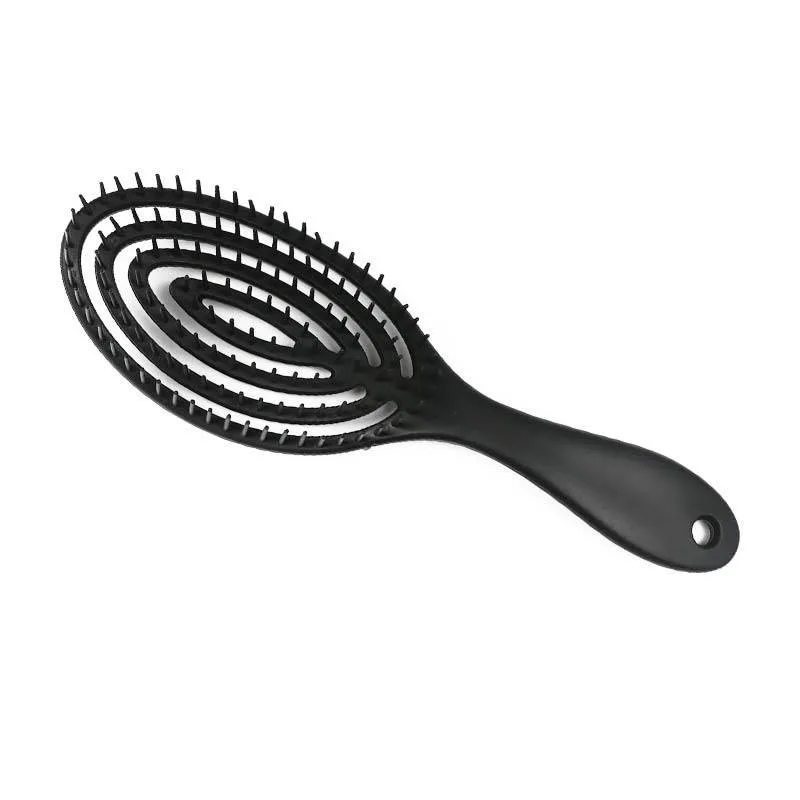 D&H Flexible Hair Brush Easy Detangling Βούρτσα Μαλλιών για Εύκολο Ξεμπέρδεμα 23cm Μαύρη