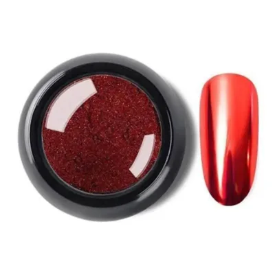 Vicky Nail Pigment Red Powder Διακοσμητική Σκόνη Νυχιών Mirror Effect Κόκκινη 8gr