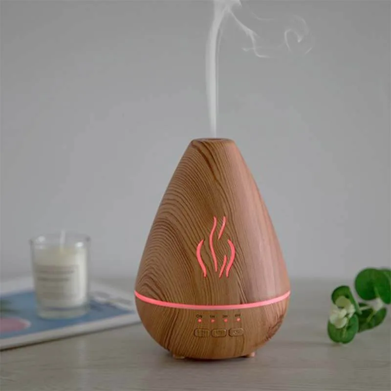 Aroma-Diffuser-Humidifier-Cone-300ml-Light-Wood-Grain-colour -2 Aroma Diffuser Humidifier Cone 300ml Light Wood Grain colour