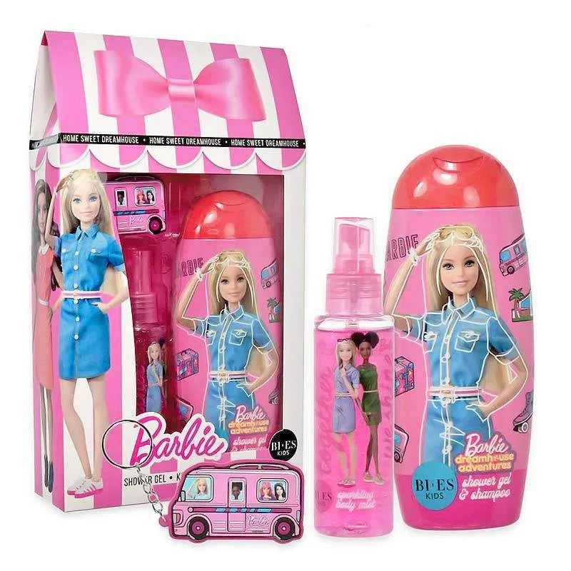 Bi-Es Kid Barbie Σετ Δώρου Για Κορίτσια - Body Mist 100ml, Shower Gel 250ml & Μπρελόκ