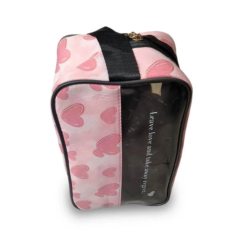 D&H Love & Regret Cosmetic Bag Νεσεσέρ 25 x 15 x 10cm Ροζ