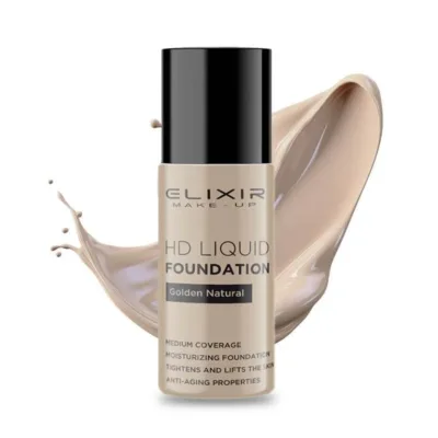 Elixir HD Liquid Foundation Υγρό Make up No 03 Golden Natural 25ml
