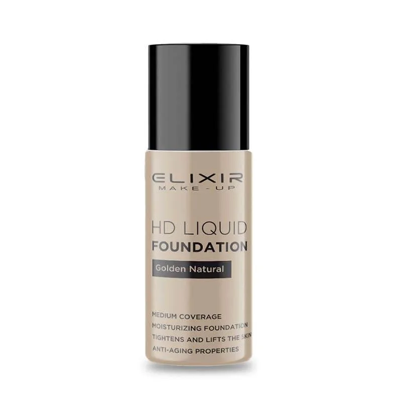 Elixir HD Liquid Foundation Υγρό Make up No 03 Golden Natural 25ml