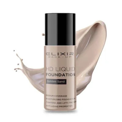 Elixir HD Liquid Foundation Υγρό Make up No 04 Golden Sand 25ml