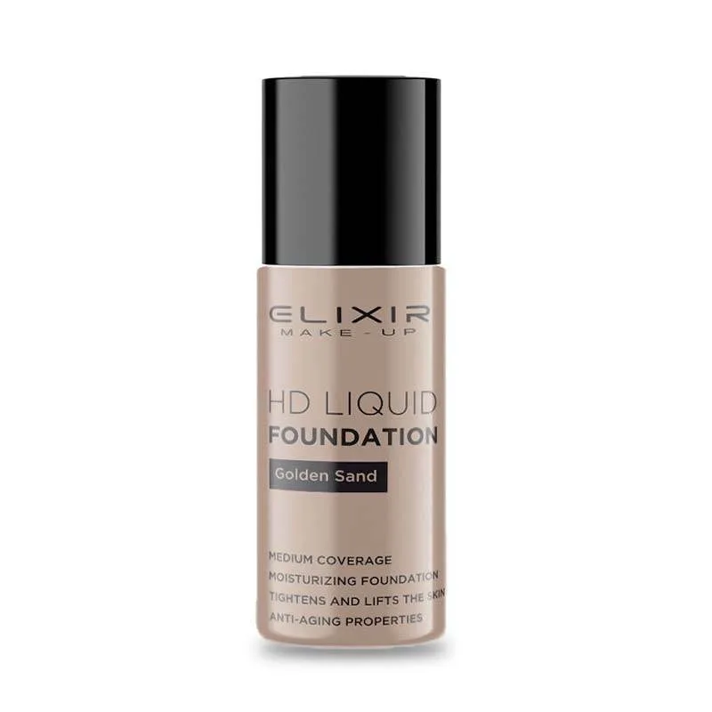 Elixir HD Liquid Foundation Υγρό Make up No 04 Golden Sand 25ml