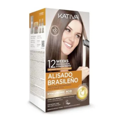 Kativa 12 Weeks Professional Straightening Σετ Θεραπείας Μαλλιών με Κερατίνη για Ισιωτική, με Σαμπουάν και Μάσκα 4τμχ