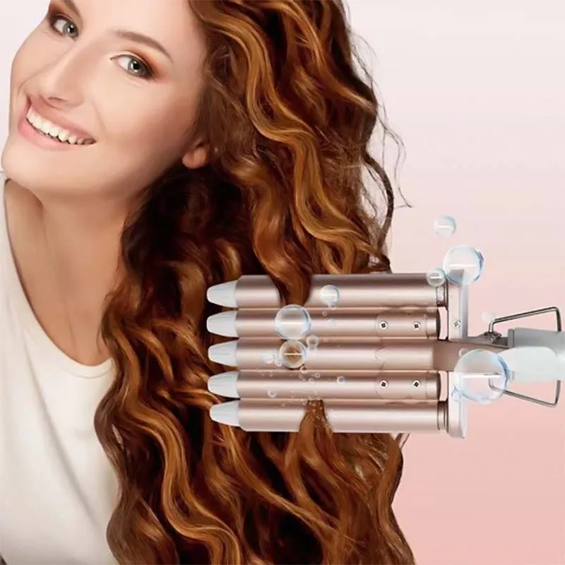 Kemei ΚΜ-1110 Curling Iron Πενταπλό Ψαλίδι Μαλλιών για Κυματιστό Look 90W