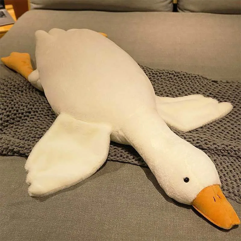 VIP Baby Dolls Stuffed Goose Long Pillow, Λούτρινο Μαξιλάρι Χήνα Λευκή 100cm