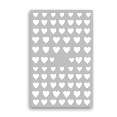 Joyful Nail Stickers White Hearts 1042 Διακοσμητικά Αυτοκόλλητα Νυχιών Καρδούλες Λευκές