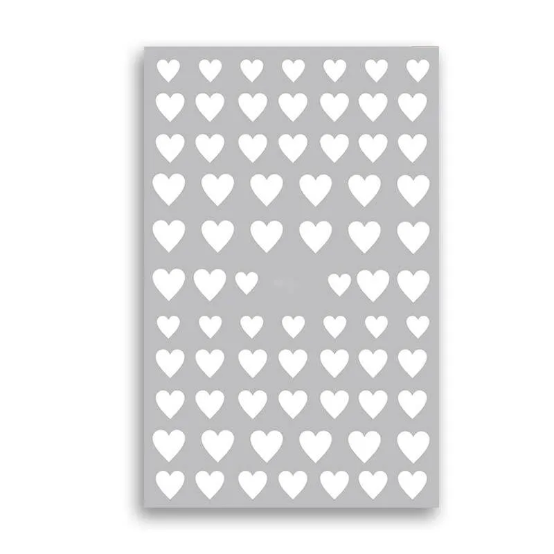 Joyful Nail Stickers White Hearts 1042 Διακοσμητικά Αυτοκόλλητα Νυχιών Καρδούλες Λευκές