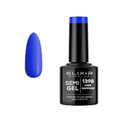 Elixir Professional Semi Gel Ημιμόνιμο Βερνίκι Νυχιών 1398 Dark Sapphire 8ml