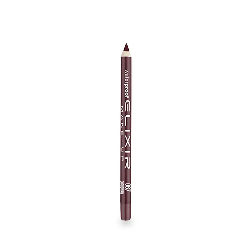 Elixir Waterproof Lip Pencil Μολύβι Χειλιών Αδιάβροχο 1,4gr 067 Cordovan Μπορντώ