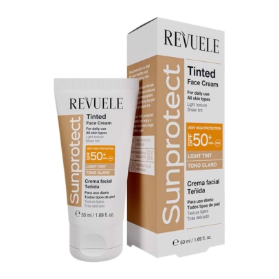 Revuele Sunprotect Tinted Face Cream - Αντηλιακή Κρέμα Προσώπου με Χρώμα SPF 50+ Light Tint 50ml