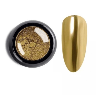 Vicky Nail Mirror Powder Gold Διακοσμητική Σκόνη Νυχιών Εφέ Καθρέφτη Κίτρινο Χρυσό 8gr