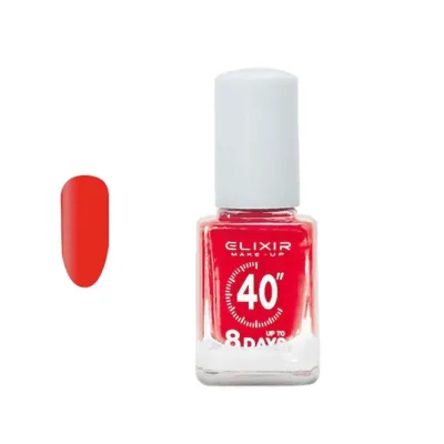Elixir Fast Dry 40sec Nail Polish Βερνίκι Νυχιών Διάρκειας 8 ημερών 024 Super Έντονο Κόκκινο 13ml