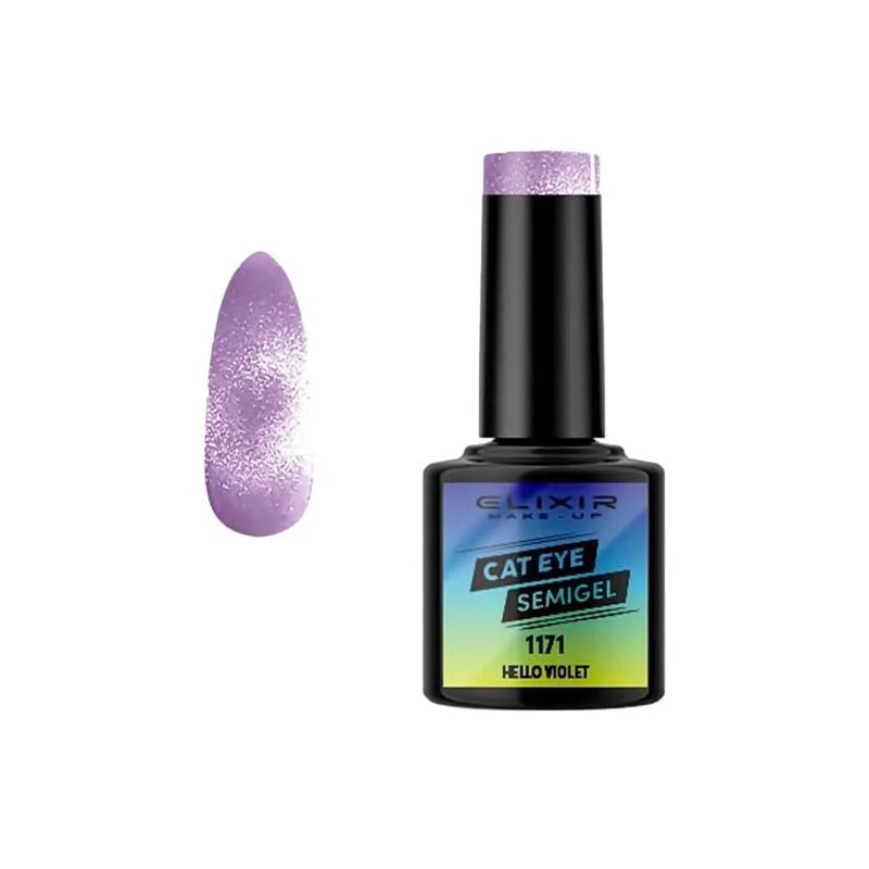 Elixir Cat Eye Effect SemiGel  1171 Hello Violet Shimmer 8ml