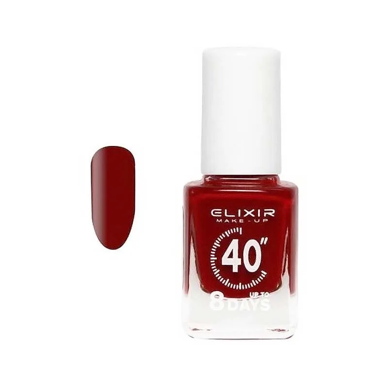 Elixir Fast Dry 40sec Nail Polish Βερνίκι Νυχιών Διάρκειας 8 ημερών 019 Garnet Βαθύ Κόκκινο 13ml