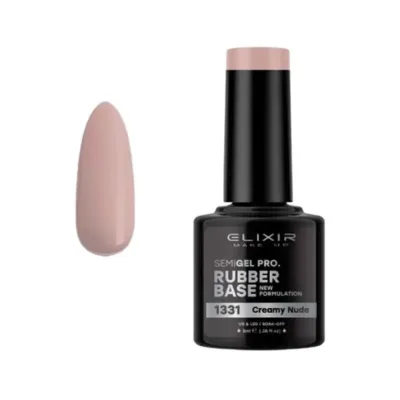 Elixir Professional Semi Gel 1331 Rubber Base Creamy Nude για Ημιμόνιμο Βερνίκι Νυχιών 8ml
