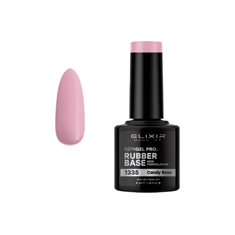 Elixir Professional Semi Gel 1335 Rubber Base Candy Rose 8ml