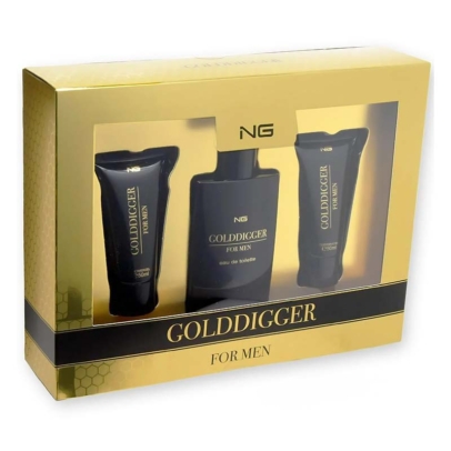 NG Golddigger for Men Perfume Set for Men EDT 100ml, Shower Gel 50ml & After Shave Balm 50ml