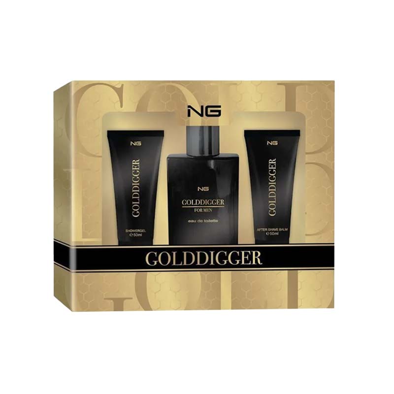 NG Golddigger for Men Perfume Set for Men EDT 100ml, Shower Gel 50ml & After Shave Balm 50ml