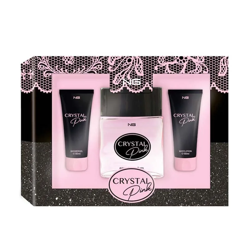 NG-Perfumes-Crystal-Pink-Woman-Perfume-Set-EDP-100ml,-Shower-Gel-50ml-&-Body-Lotion-50ml-3 NG Perfumes Crystal Pink Woman Perfume Set EDP 100ml, Shower Gel 50ml & Body Lotion 50ml