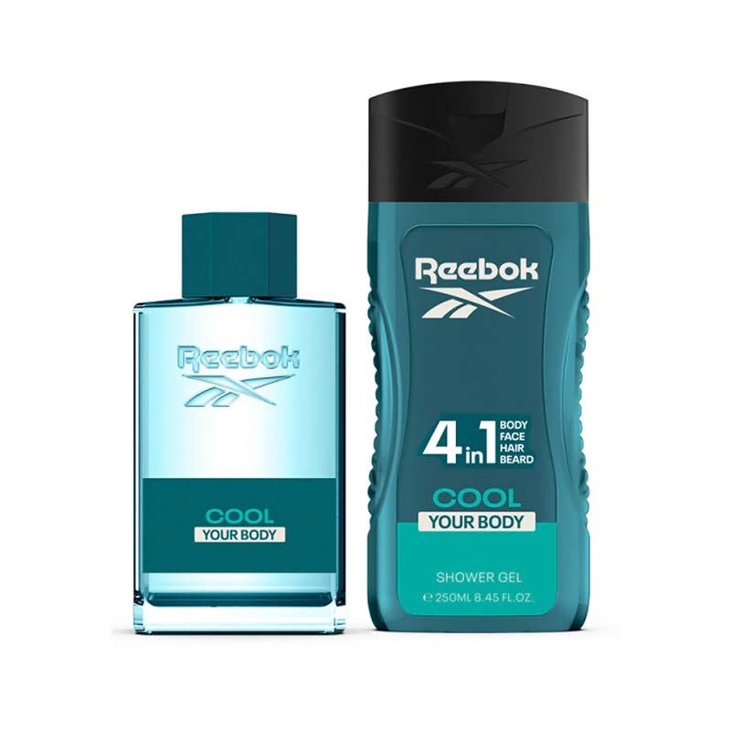 Reebok Gift Set Cool Your Body for Him Σετ Δώρου Για Άντρες EDT 100ml Shower Gel 4 in 1 250ml & Νεσεσέρ