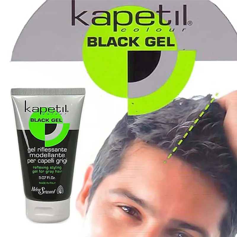 Helen Seward Kapetil Black Gel - Μαύρο τζελ για κάλυψη λευκών μαλλιών 150ml