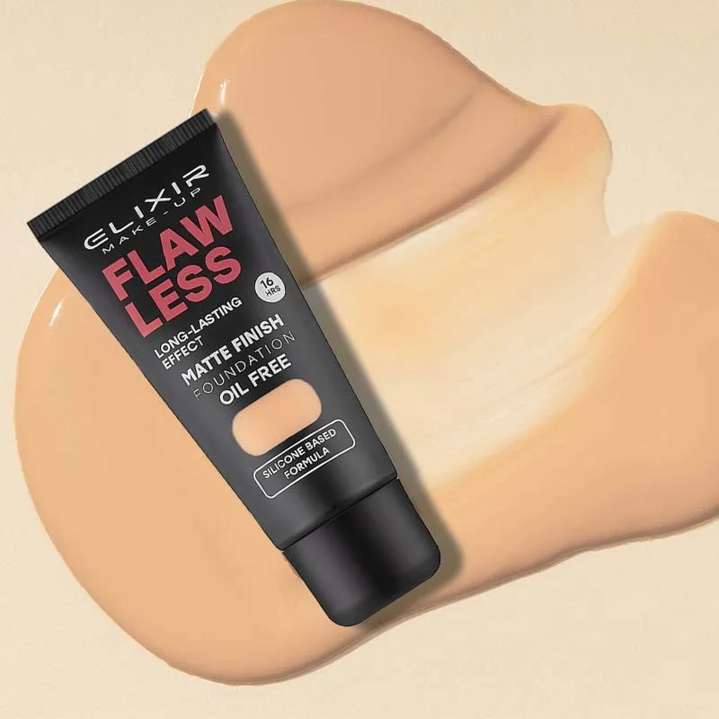 Elixir Flawless Matte Finish Foundation Oil Free 16H Υγρό Make up 30ml No 365 Natural Buff