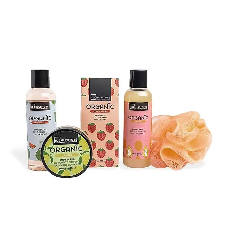 IDC Institute Organic Tutti Frutti Gift Set Wooden Box 5Pcs - Σετ Μπάνιου - Περιποίησης 16 x 20 x 11cm IDC Institute Organic Tutti Frutti Gift Set Wooden Box 5Pcs - Σετ Μπάνιου - Περιποίησης 16 x 20 x 11cm