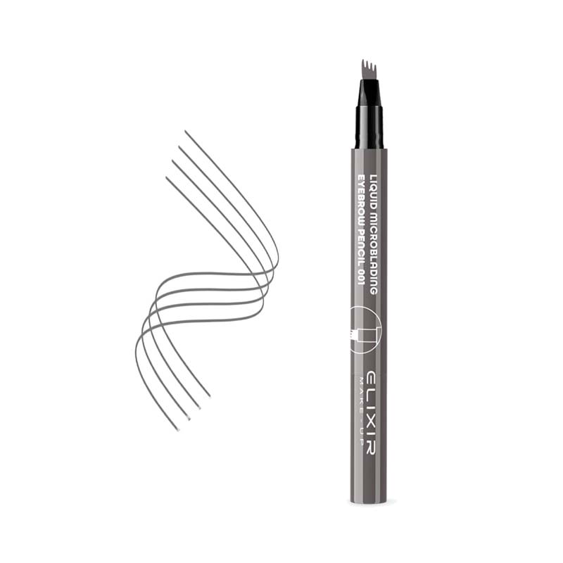 Elixir Liquid Microblading Eyebrow Pen 2ml - Μαρκαδοράκι Φρυδιών με Τετραπλή Μύτη 001 Dark Roast
