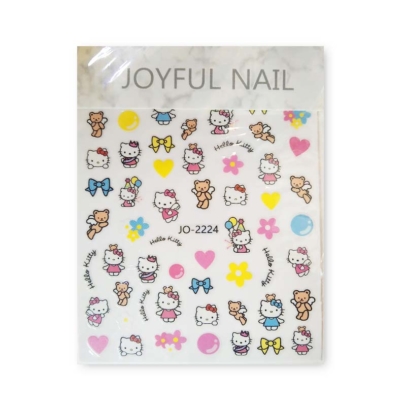 Joyful Nail Stickers Hello Kitty Διακοσμητικά Αυτοκόλλητα Νυχιών Πολύχρωμα JO-2224