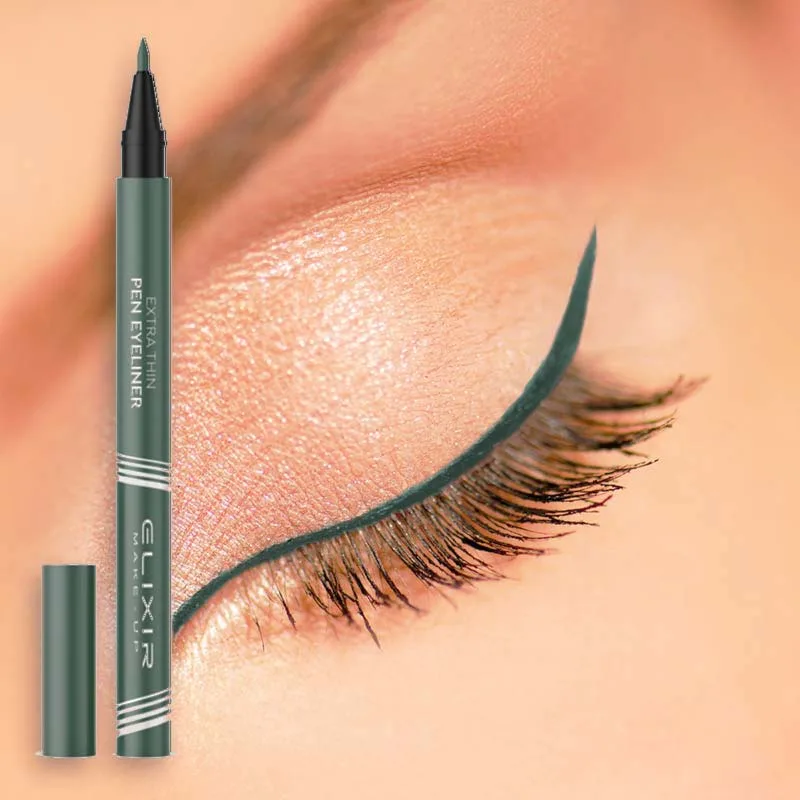 Elixir Extra Thin Eyeliner Pen 004 Forest Green Βαθύ Πράσινο 1gr