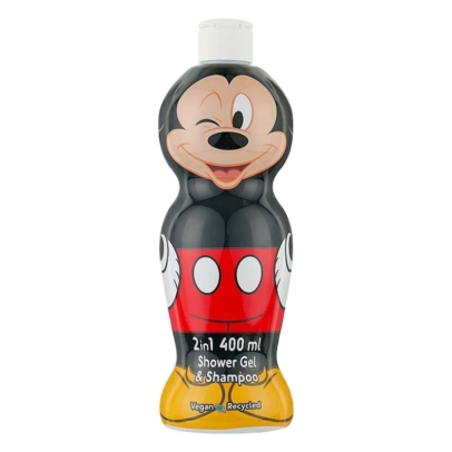 Air-Val Mickey Mouse 2 in 1 Shower Gel & Shampoo 400ml Vegan