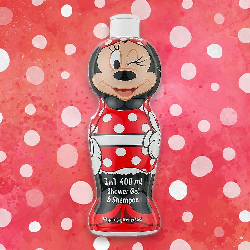 Air-Val Minnie Mouse 2 in 1 Shower Gel & Shampoo 400ml Vegan