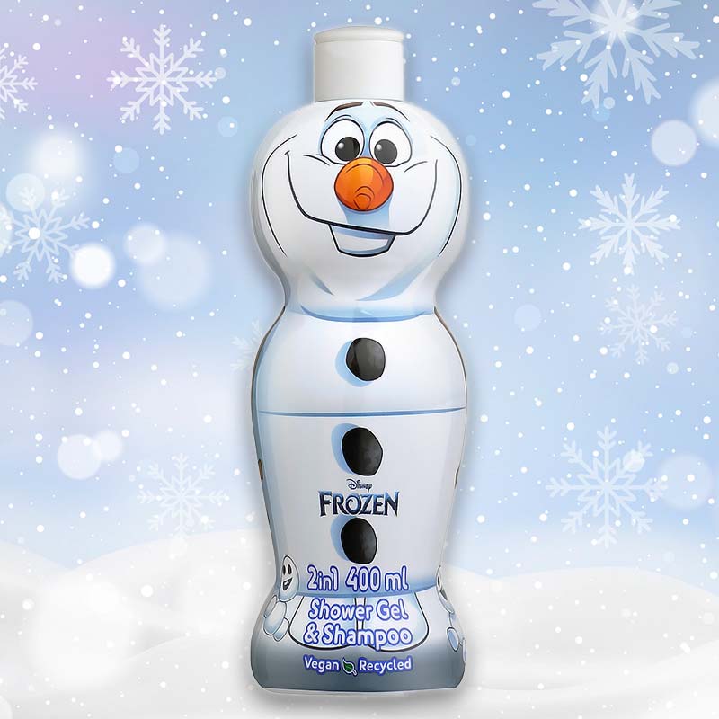 Air-Val Olaf Frozen 2 in 1 Shower Gel & Shampoo 400ml Vegan