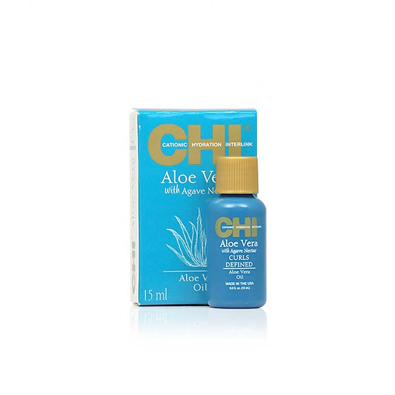 CHI Aloe Vera Oil με Μετάξι για Σγουρά Μαλλιά 15ml