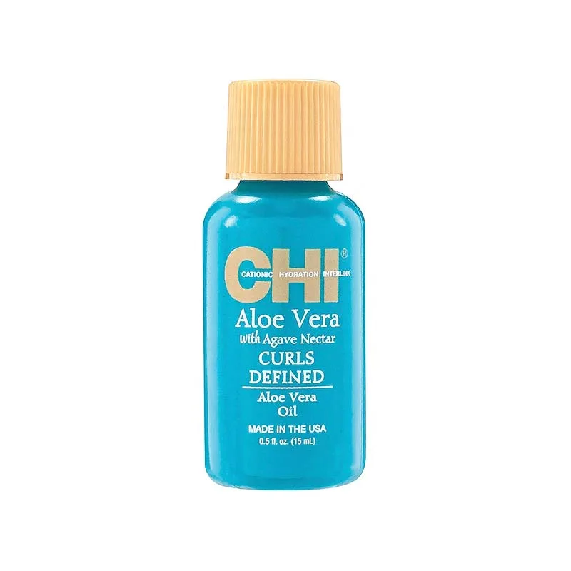 CHI Aloe Vera Oil με Μετάξι για Σγουρά Μαλλιά 15ml