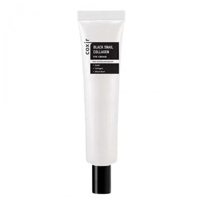 Coxir Black Snail Collagen Eye Cream Κρέμα Ματιών με Έκκριμα Σαλιγκαριού, Κολλαγόνο & Μαύρο Φασόλι 30ml