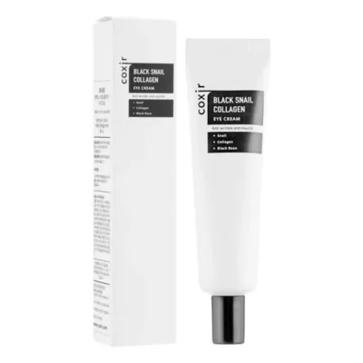 Coxir Black Snail Collagen Eye Cream Κρέμα Ματιών με Έκκριμα Σαλιγκαριού, Κολλαγόνο & Μαύρο Φασόλι 30ml