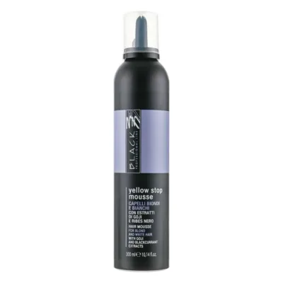Black Professional Line Yellow Stop Mousse - Αφρός Μαλλιών Κατά του Κιτρινίσματος 300ml
