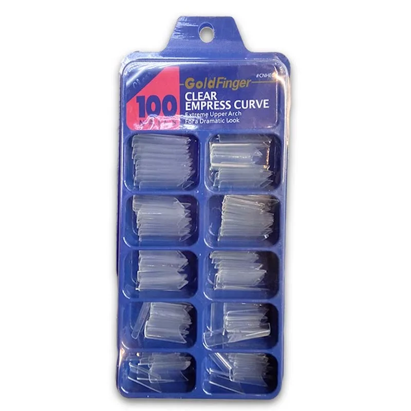 Gold Finger Εmpress Curve Tips Επιμήκυνσης Νυχιών Clear 100pcs