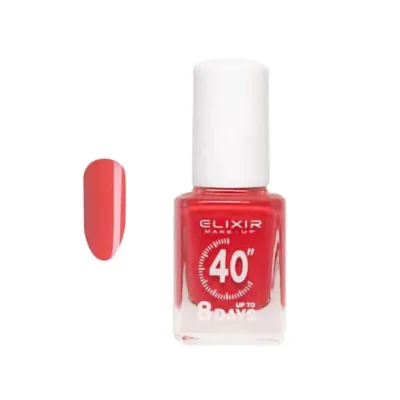 Elixir Fast Dry 40sec Nail Polish Βερνίκι Νυχιών Διάρκειας 8 ημερών 446 Bright Coral Κοραλί Κόκκινο 13ml