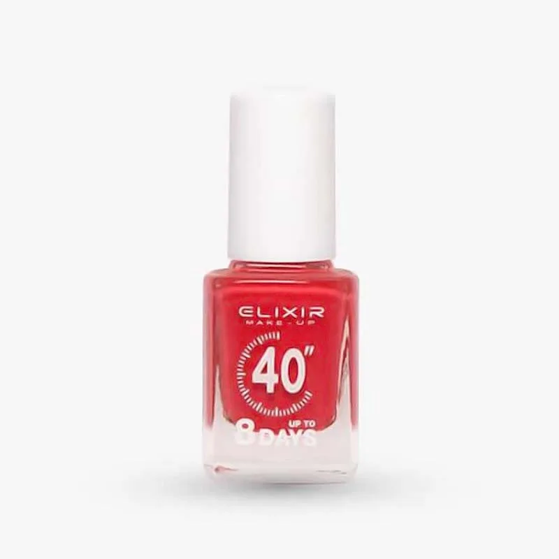 Elixir Fast Dry 40sec Nail Polish Βερνίκι Νυχιών Διάρκειας 8 ημερών 446 Bright Coral Κοραλί Κόκκινο 13ml